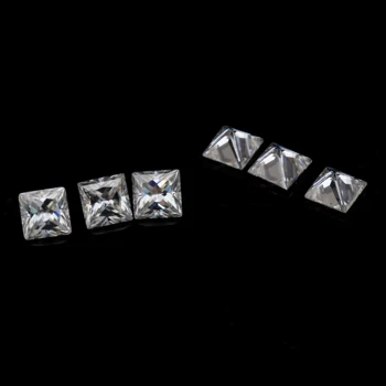 

Starsgem 3*3mm small size test passed positive 0.2ct vvs square princess cut moissanite loose bead for jewelry making