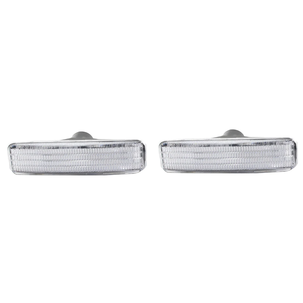 2 Pack Clear Side Marker  Lights White LED For BMW E39 5 SERIES