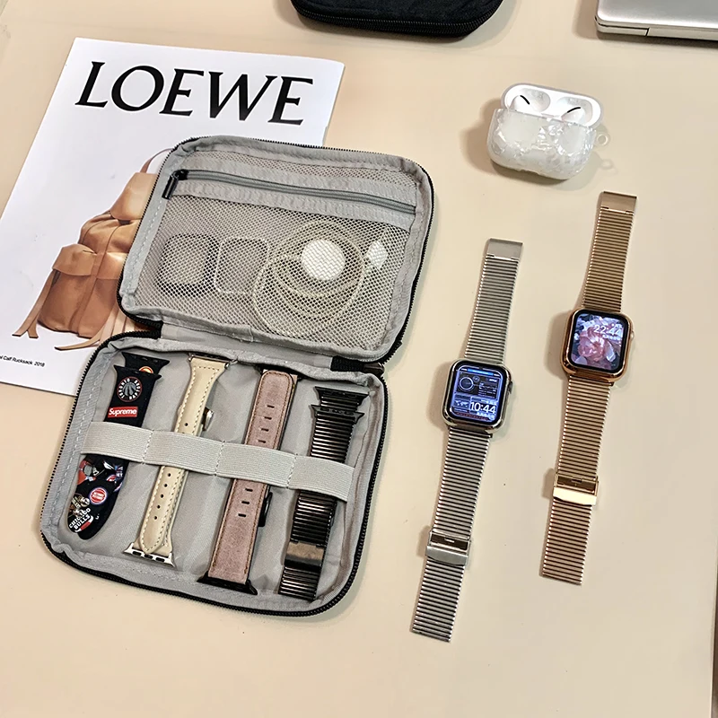 For Xiaomi Watch Strap Box Multifunction Portable Watch Band Organizer Storage Bag Smart Watchband Holder Watches Travel Case
