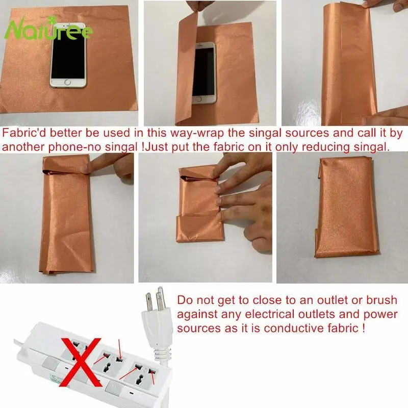 50 см* 110 см медная ткань блокирующая RFID/RF-Reduce EMF/EMI защита проводящая ткань для смарт-метров предотвращает от излучения