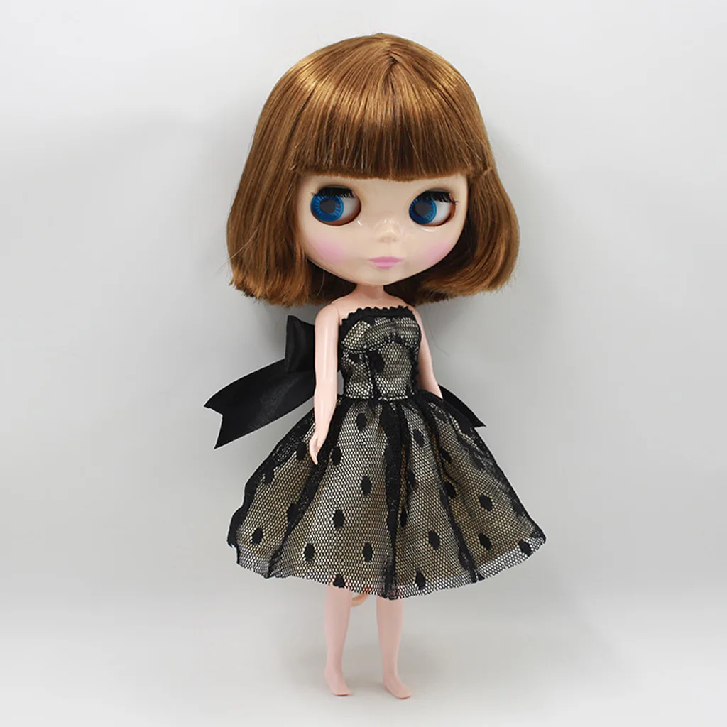 Lovely Two-layer Dress Bowknot Skirt Stocking Suit Clothes for 12