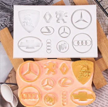 

Car Logo Silicone Mold Sugarcraft Cookie Cupcake Chocolate Baking Mold Fondant Cake Decorating Tools Cake Baking Accessories