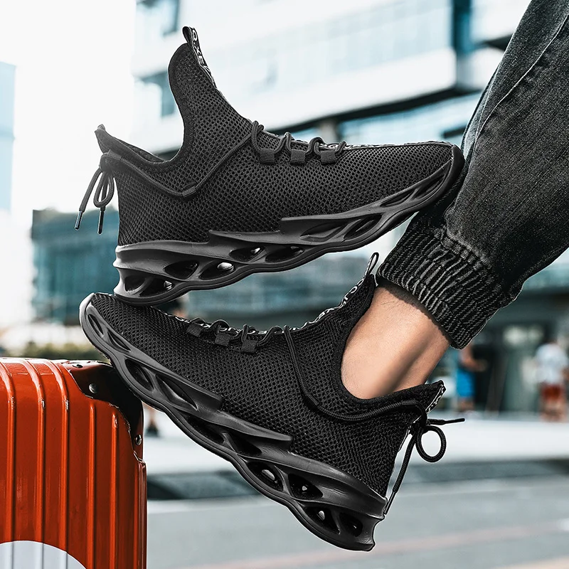 New Men Running Shoes Mesh Breathable 