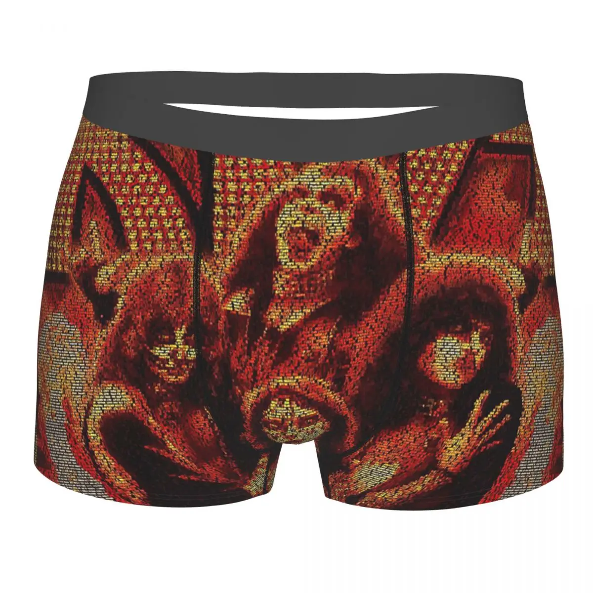 

KISS Concert Songs Mosaic Underpants Breathbale Panties Male Underwear Print Shorts Boxer Briefs