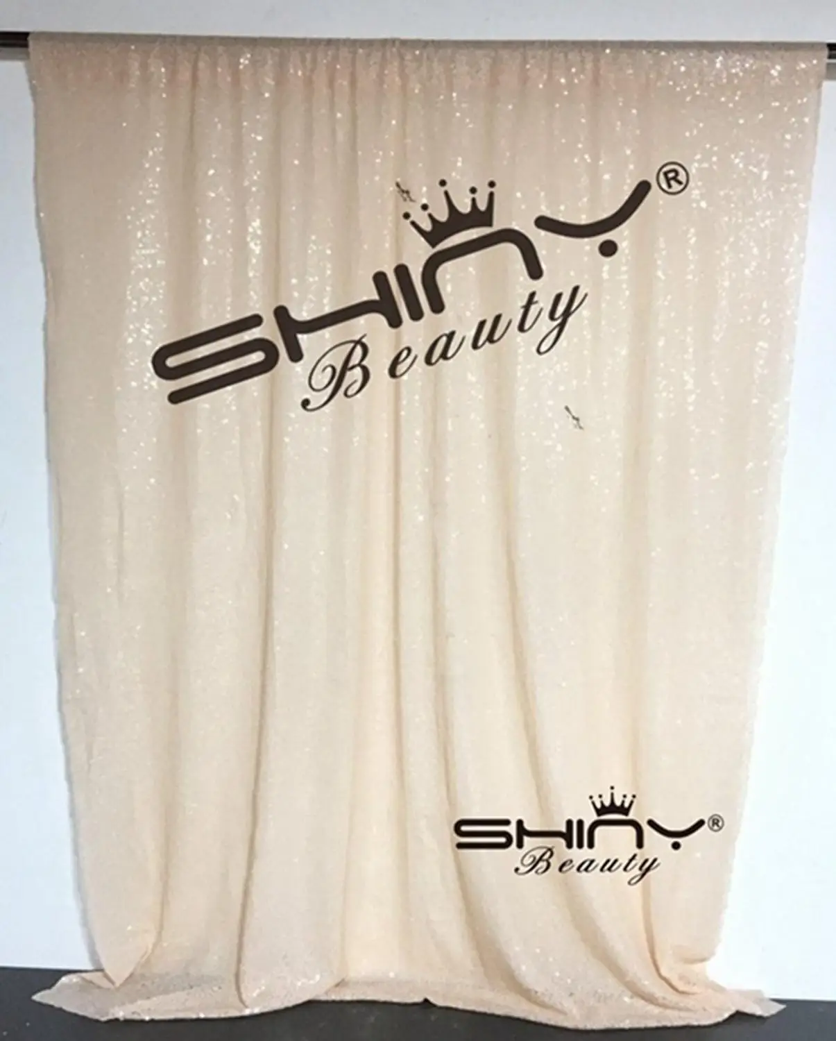 Shinybauty 2 панели 2X10FT многоцветный Розовый блесток свадебный фон день рождения шторы украшения стены для Girls-M190820 - Цвет: Peach