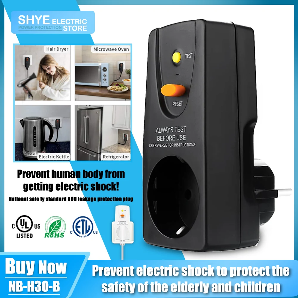 Eu Power Outlet Surge Protector Rcd Circuit Breaker 16a 240vac Suitable