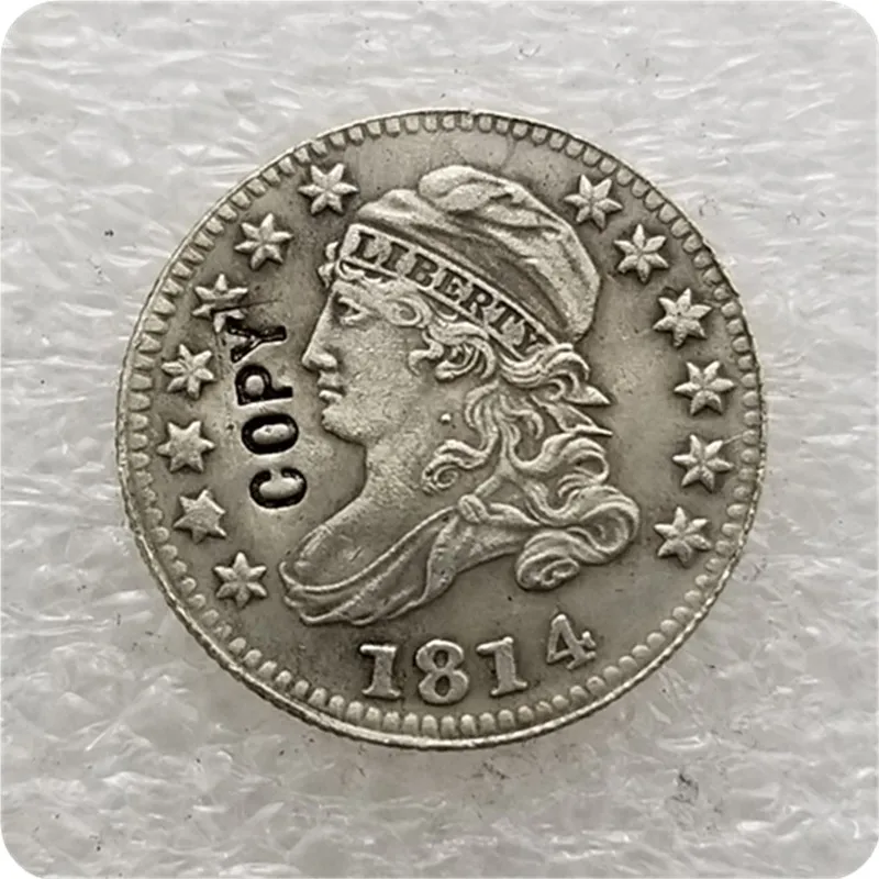 США 1809-1830 с закрытым бюстом цента копии монет - Цвет: 1814