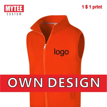 MYTEE 브랜드 민소매 재킷, 사용자 정의 회사 브랜드 로고, 자수 인쇄 두꺼운 조끼, DIY 도매, 신제품