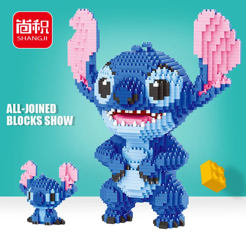 2300 шт. + Ститч Алмазный строительный блок Mirco Lilo & Stitch фигурка Милая 3D модель 22 см