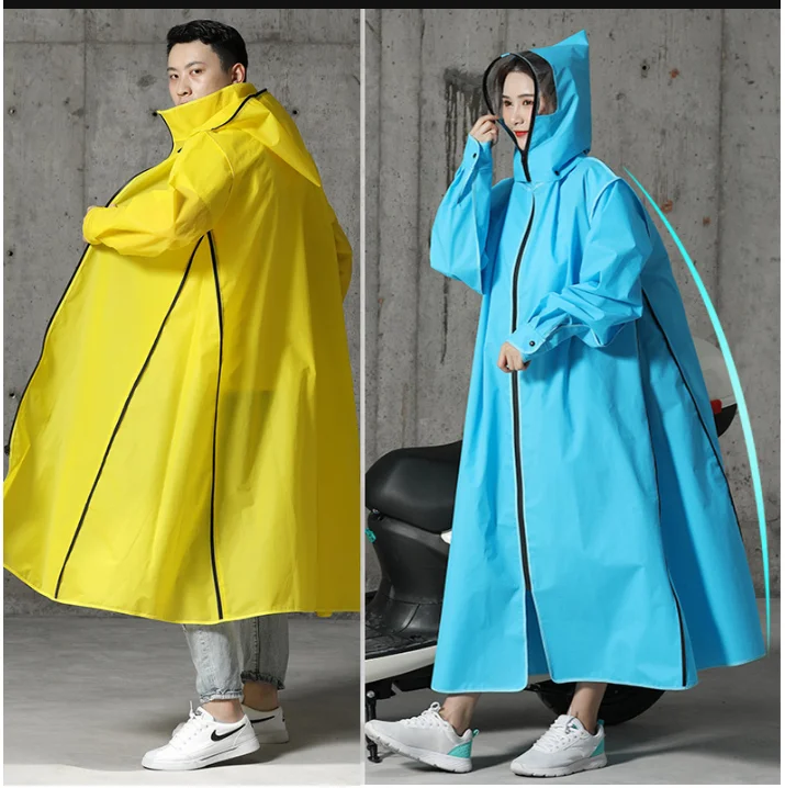 Jolmo Lander Unisex  EVA Rain coat Thickened Rain Poncho Hooded Cycling Bicycle Wear Rainwear (1)