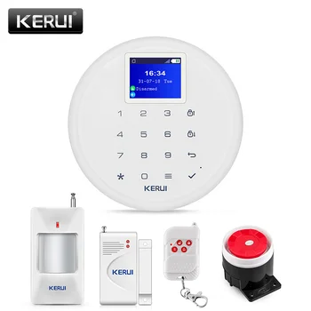 

KERUI 433MHZ Wireless Burglar Smart GSM Home Security Alarm System Multi-language Scheduled Disarm Arm Low Battery Reminder