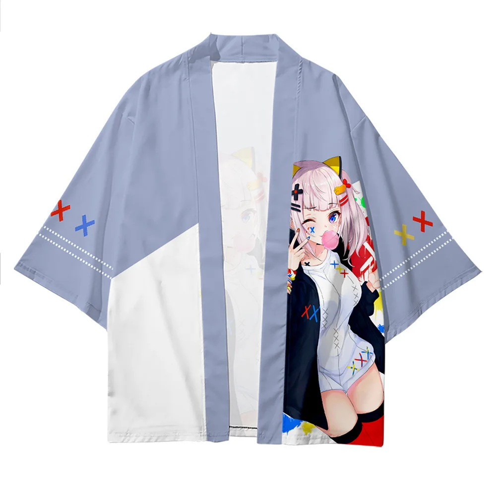 

Girls quimono anime Kawaii Cartoon Japanese Style Kimono Cardigan Women Cosplay Haori Yukata Harajuku Top Robe Loose