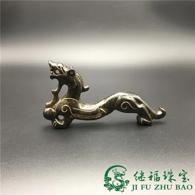 

Изысканный старый Xiuyu Dragon Penholder орнамент