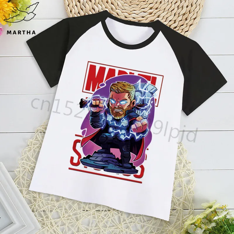 

Marvel Avengers Iron Man/Captain America/Spiderman Print Kids T Shirt Funny Kawaii Cartoon Girl Top Boys Tshirt Marvel