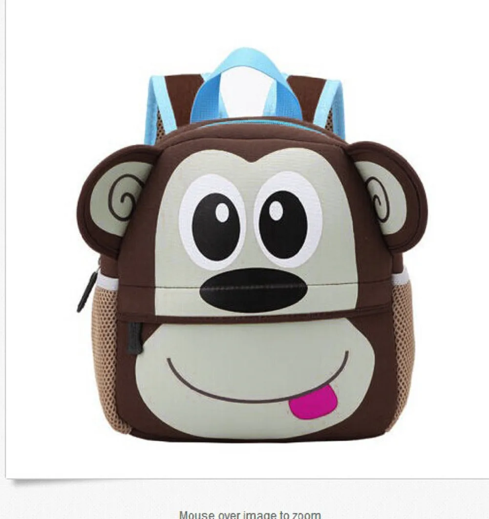 Animal Plush Backpack Toddler Kid Children Boy Girl 3d Cartoon School Bag Kindergarten Little Bags Cute Baby Bag Animal Backpack