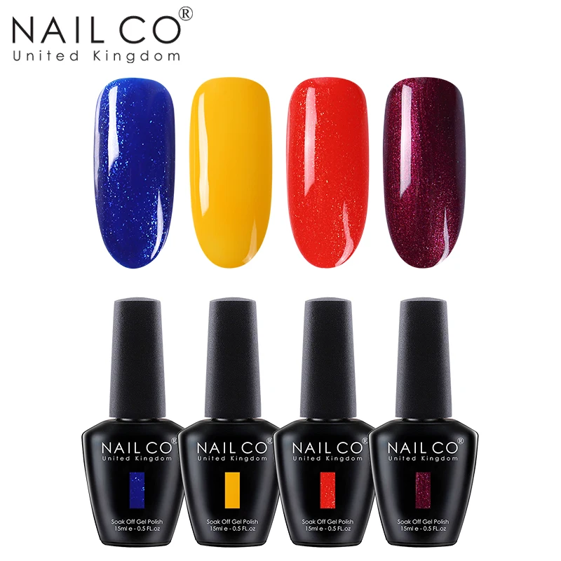 ZH23 NAILCO 4 шт. 15 мл Гель-лак для ногтей гибридный УФ-лак светодиодный замочить краска собственного приготовления гель УФ-гель Полупостоянный праймер Эмаль Гель - Цвет: ZH23