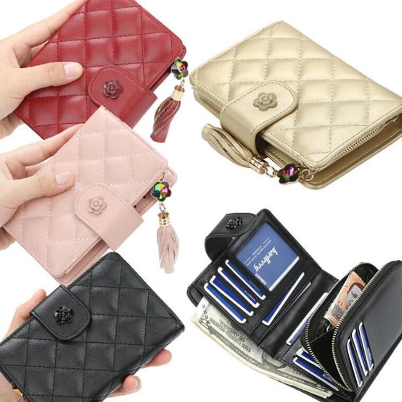 2020 Tassel Women Wallet Small Cute Wallet Women Short Leather Women  Wallets Zipper Purses Portefeuille Female Purse Clutch