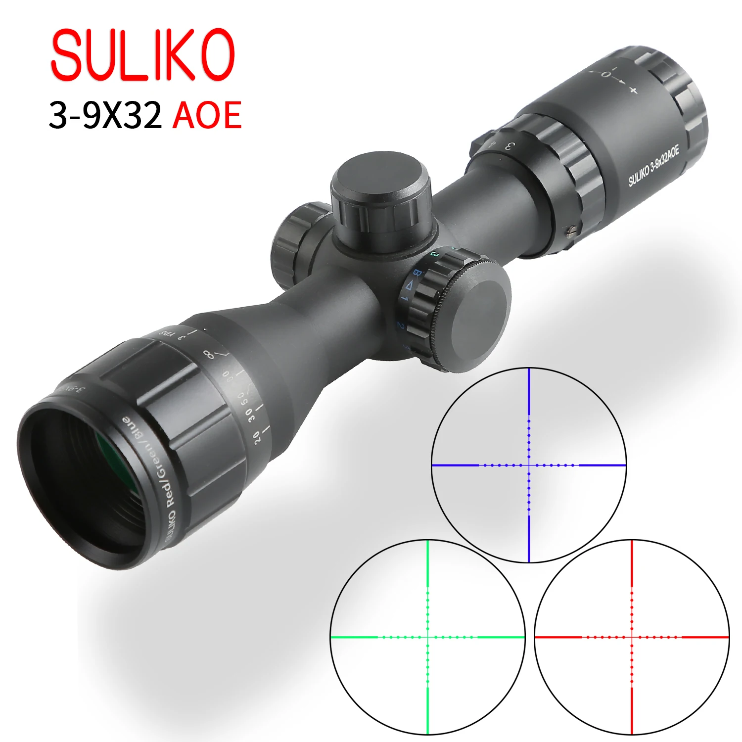 SULIKO 3-9x32 AOL тактические охотничьи прицелы красная и зеленая точка освещенная Оптика прицел Mil-Dot прицел