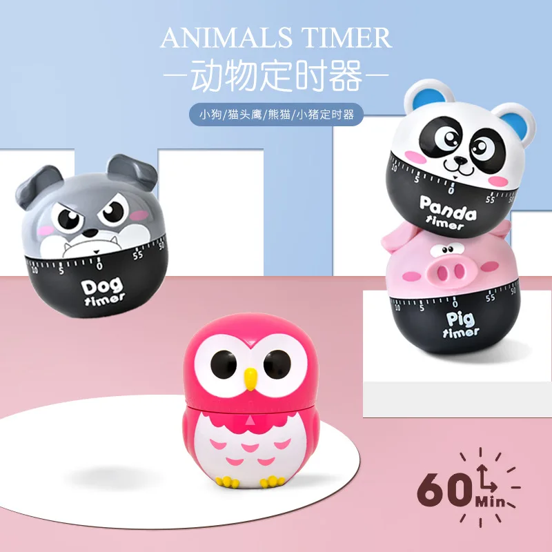 Cute Cartoon Piggy  Kitchen Mechanical Timer Creative Household Products Bakery Cooking Reminder Alarm Timer