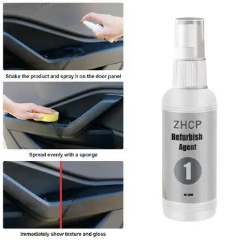 

50ml Plastic Refurbishing Agent Car Home Plastic Parts Retreading Restore Agent Wax Instruments Panel Reducing Retreading Agent