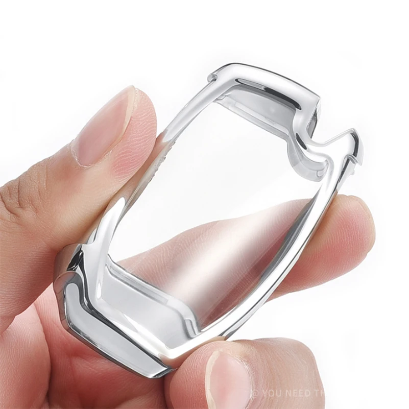 1Pcs Car TPU Remote Smart Key Cover Fob Case with Keychain Keyring Fit For Mercedes Benz CLA GLK C180 C200
