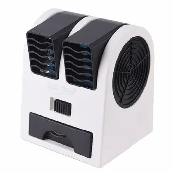 

New mini dual-port fan pageless cooling silent fragrance small fan portable usb desktop small fan with USB charging cable