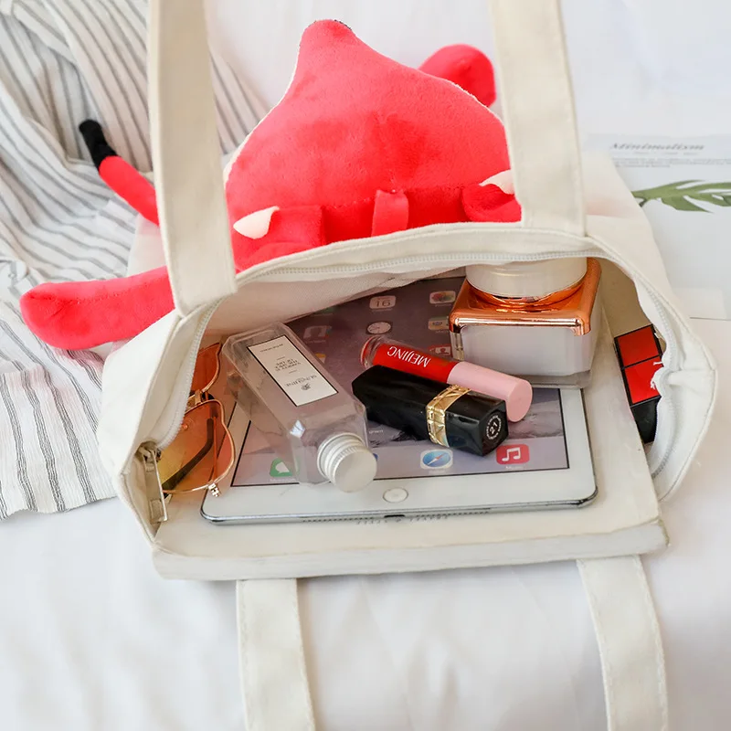 Японский Корейский мультфильм художественная и художественная крутой холст хавсак стиль INS мягкая игрушка сумка на плечо