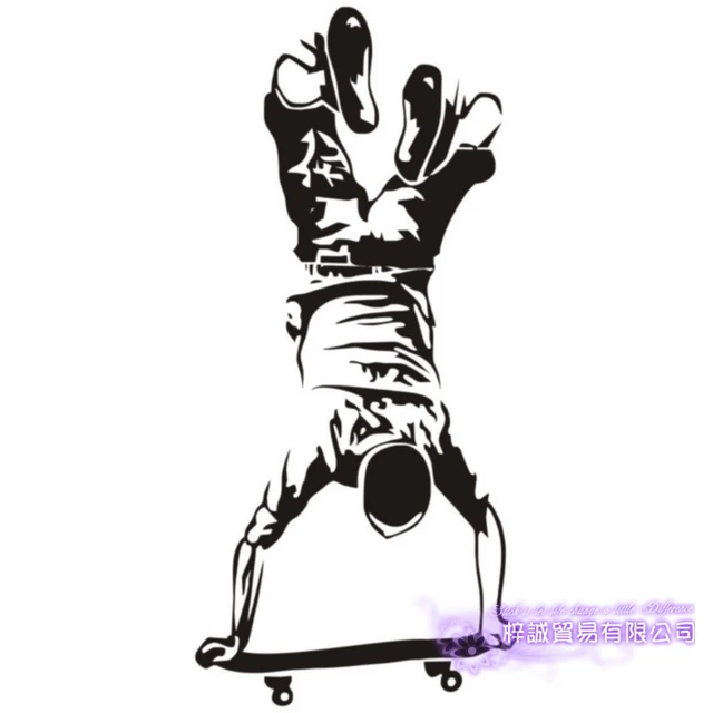 US $6.00 Roller Skating Skate Sticker Skateboard Sports Decal Kids Room Posters Vinyl Pegatina Decor Mural W