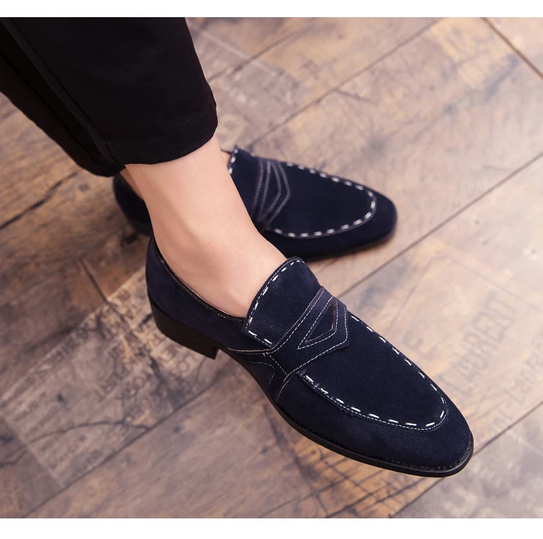 Misalwa/Прямая поставка; Замшевые мужские мокасины в итальянском стиле; Мужские модельные туфли-оксфорды ручной работы; деловые туфли на плоской подошве в британском стиле для джентльменов; размеры 38-47