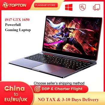 Topton Gaming Laptop GTX 1650 4G Intel i9 9880H i7 9750H Max 64G DDR4 2T SSD 16.1 inch Ultrabook Metal Notebook PC Gamer Backlit 1