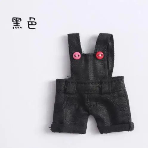 Новая Одежда для куклы OB11 bjd, комбинезон ярких цветов, штаны для ob11, obitsu11, Molly, 1/12, аксессуары для куклы bjd, одежда - Цвет: black