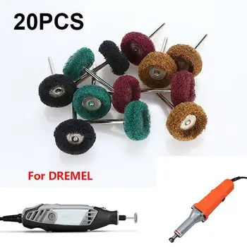 

Grinding Head Random Color 20pcs Tool Spare Parts Burnish Polishing Grind Rod Nylon Grinding Head Metal Lapping Machine