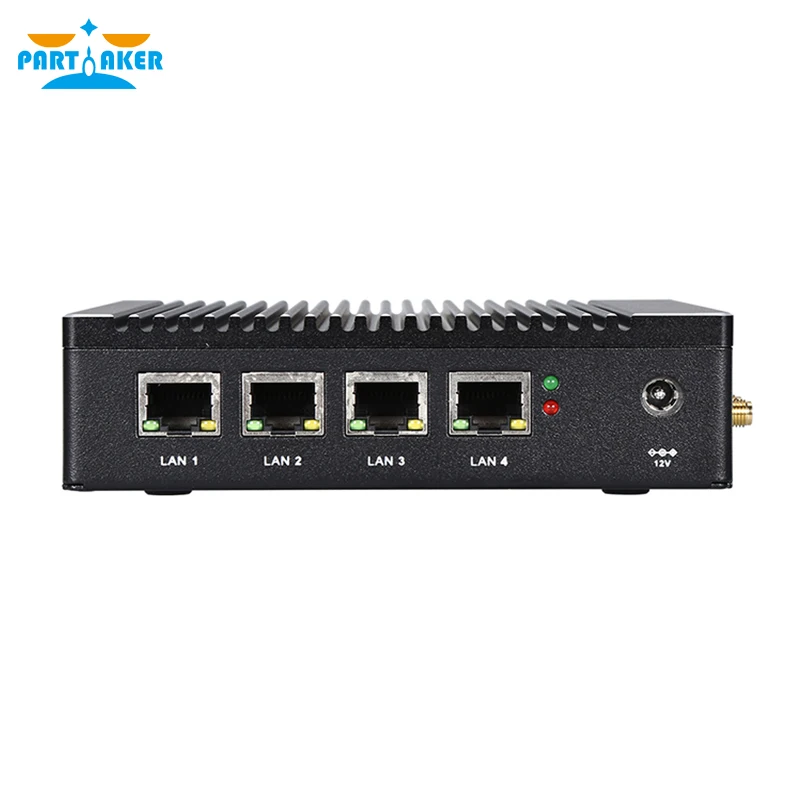 Partícipe Mini PC sin ventilador Router Intel Celeron N2940 Quad Core 4 puertos LAN Gigabit Ethernet Firewall de pfSense WRT abierto