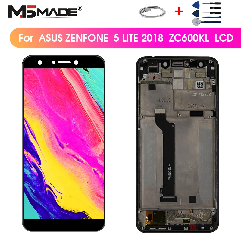 

6.0" Original For Asus ZenFone 5 Lite 2018 ZC600KL LCD For Zenfone 5Q Display X017DA S630 SDM630 LCD Display Touch Screen