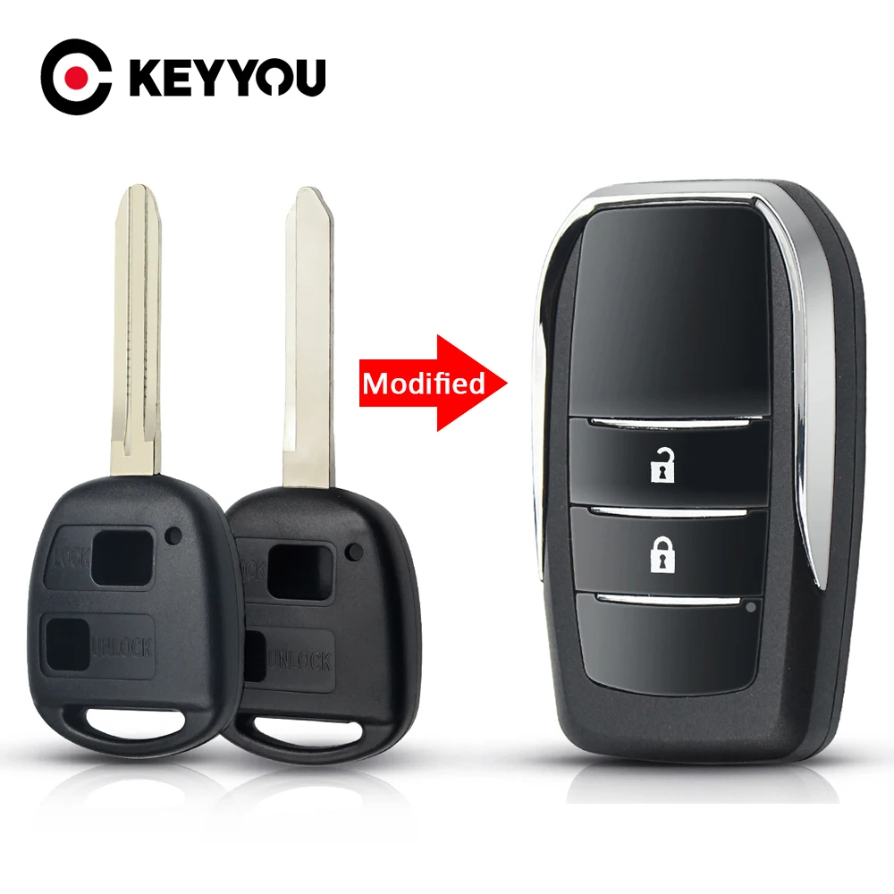 Чехол KEYYOU для автомобильных ключей Toyota Camry Rav4 Corolla Prado Yaris Tarago Cruiser Land