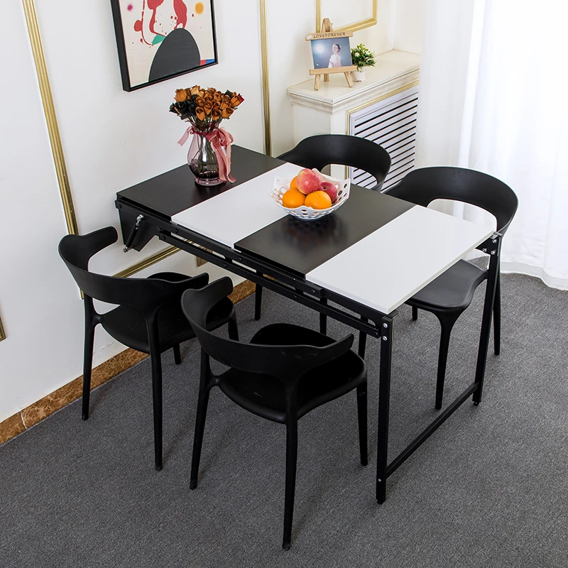 Folding Dining Table Set Kitchen Stuff Storage Turns Into A Foldable Bookshelf Home Kitchen Furniture Free Shipping Dining Tables Aliexpress