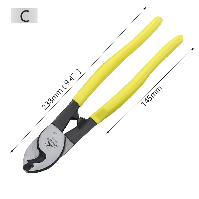 RT-60 Резак для кабеля 6 ''/8''/10 ''/12'' клещи обжимные Stripper зачистки мягкая резка медной проволоки плоскогубцы Инструмент электрика - Цвет: RT-60