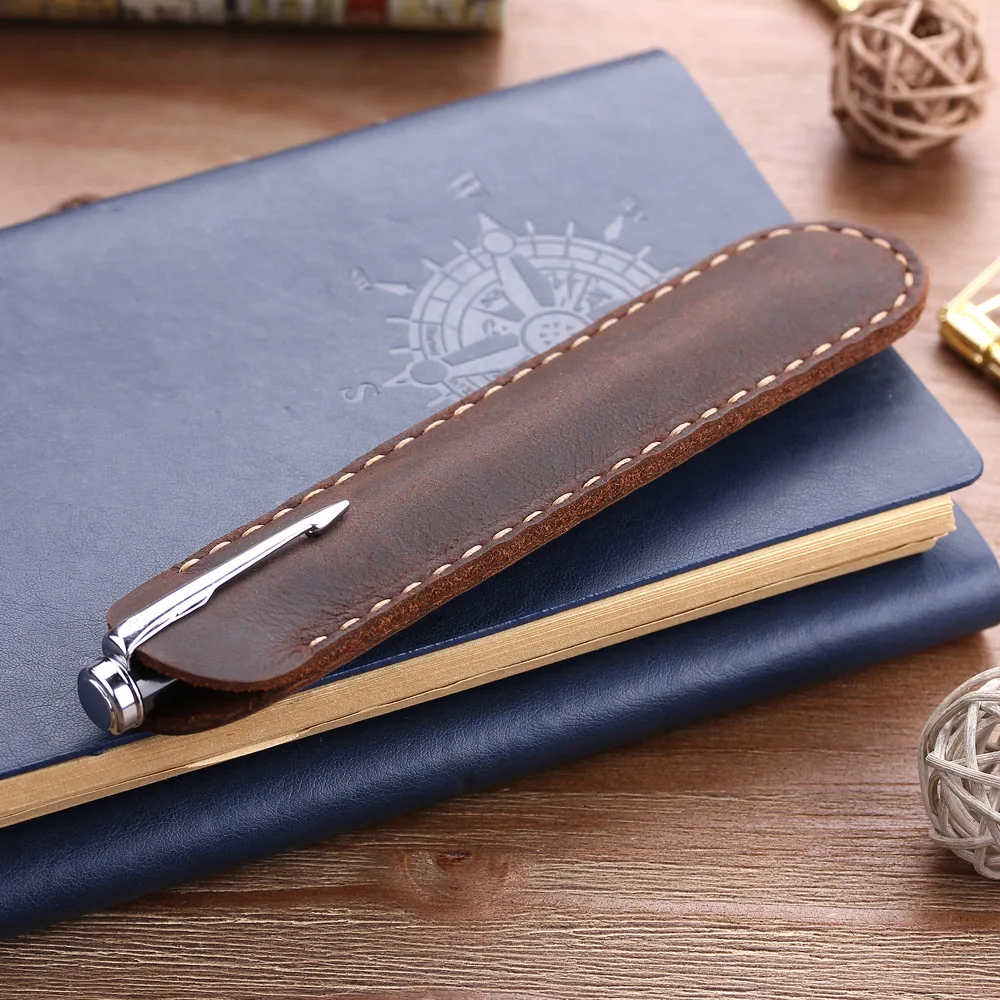 writing pads Collectibles pen Holder cow Leather note case bag customize B003 