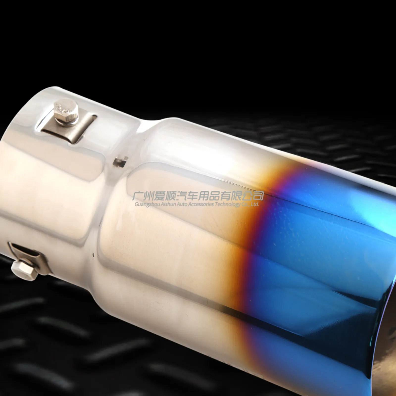 Car Modified Tailpipe Small 304 Double Layer Stainless Steel Grilled Blue Exhaust Sordino Sports Car Muffler Modified