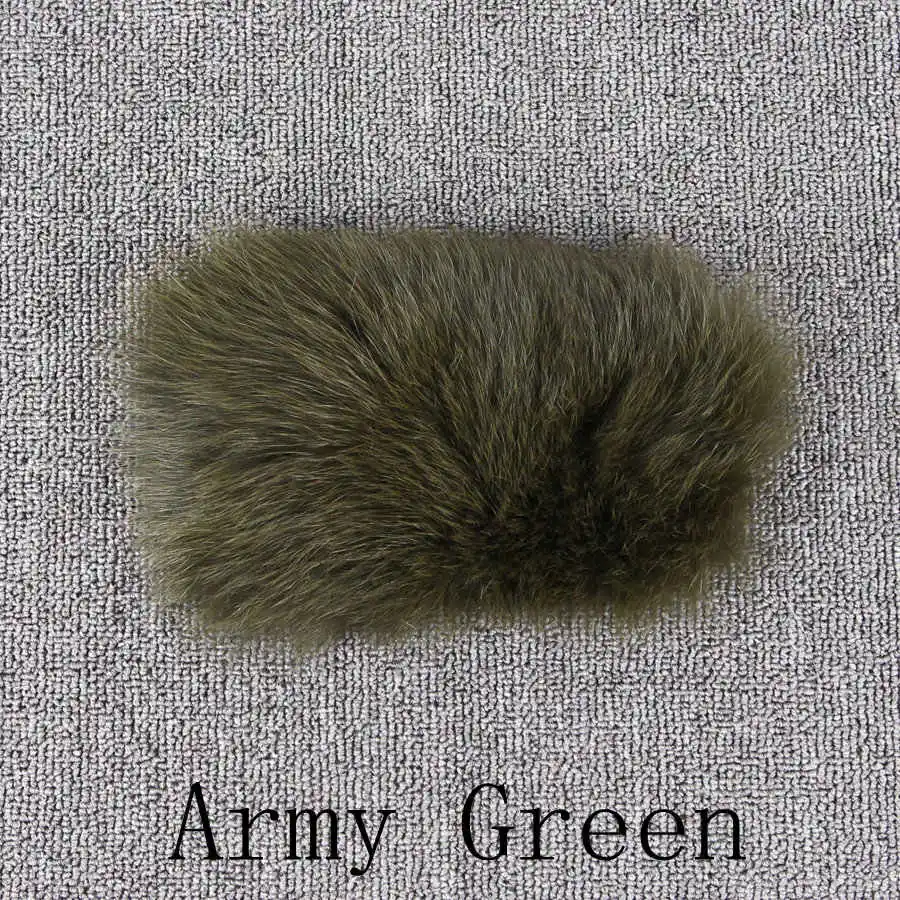 ARMY GREEN Короткая шуба из натурального Лисьего меха QC19022 Новое поступление, горячая Распродажа шуба из натурального Лисьего меха куртка из натурального меха Женское пальто зимнее плотное меховое из натуральной кожи - Цвет: ARMY GREEN