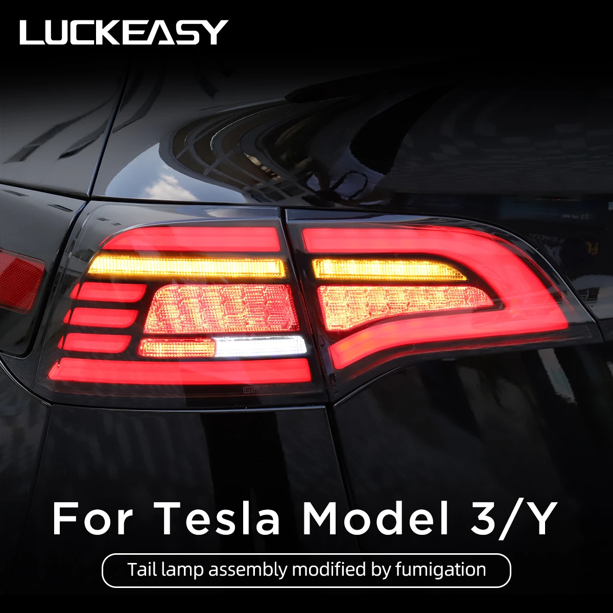 テスラのためのモデル3モデルy車のledテールライトテールライトmodel3 2022リアランニングライト、ブレーキリバースランプダイナミックターン信号|  | - AliExpress
