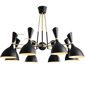 

Modern Bedroom Chandelier Lightimg American Restaurant LED Loft Chandeliers Nordic Lustre Decor Mental Hanglamp Luminaires