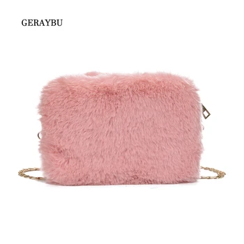 

Women Plush Bag Shoulder Fashion Youth Autumn And Winter Small Square Bag Soft Female High Quality Daily Diagonal Bag