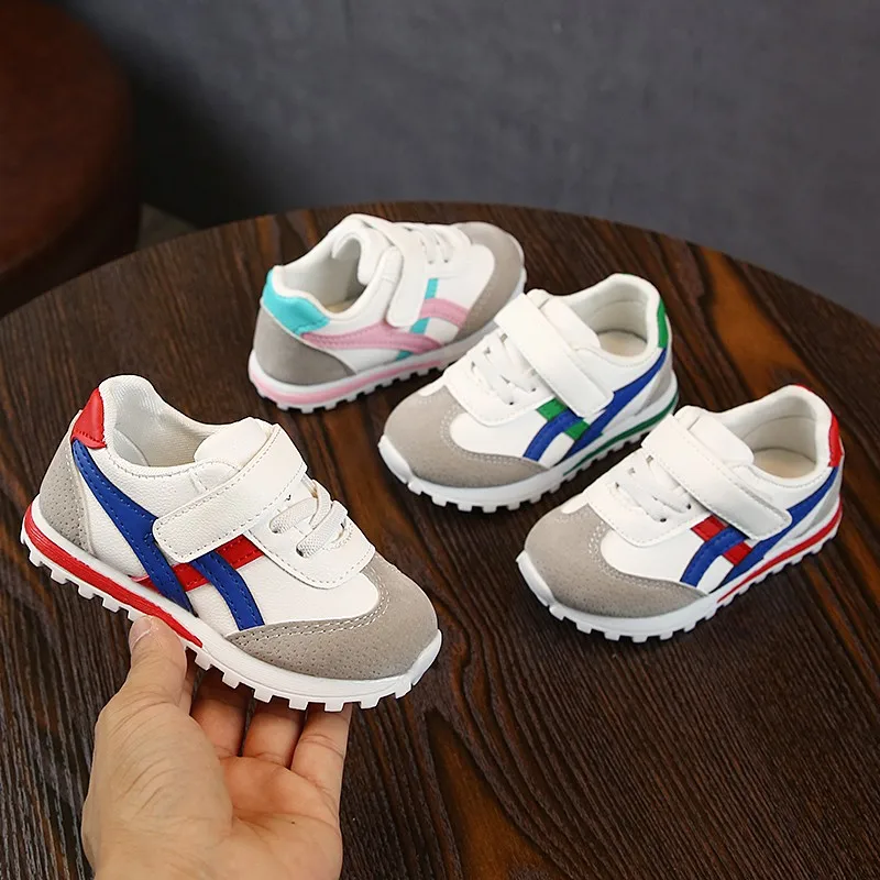 Baby Toddler Kids Child Boys Girls Hooks Loops Tennis Casual Sneaker Shoes 