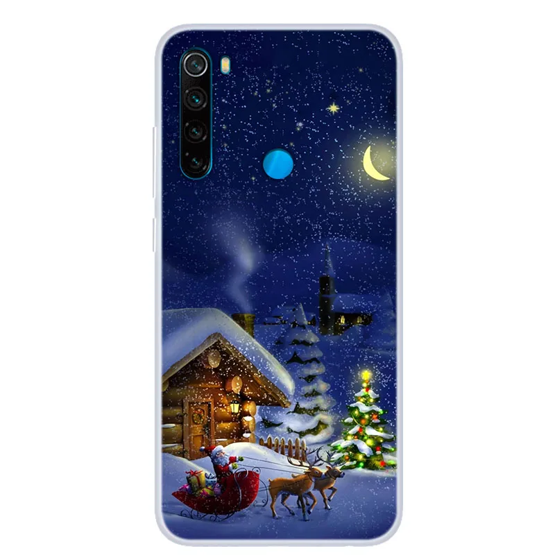 xiaomi leather case cover Redmi Note 8 T Ốp Lưng Giáng Sinh Ốp Lưng Silicone Funda Cho Xiaomi Mi 9T Note 10 Poco F2 Pro f1 Redmi 8A Redmi Note 7 8 Pro xiaomi leather case card Cases For Xiaomi