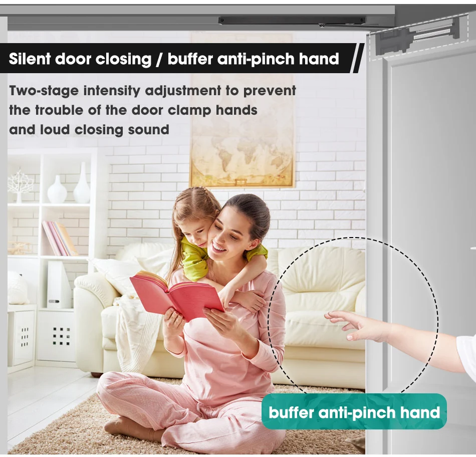 Black-color-6303-Marie-buffer-door-closer-Home-hydraulic-door-spring-automatically-close-the-artifact-positioning-40KG-65kg_04