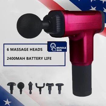 

Fascia Gun Muscle Massager Electric Slimming Device Home Fitness Equipment Six Head Massager Vibration Massager