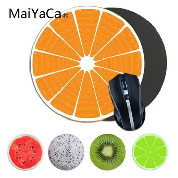

MaiYaCa Summer fruit Watermelon orange lemon kiwi Computer Gaming round Mousemats computer desk mat for gaming