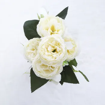

Silk Flowers for Home Decoration Artificial Flower High Quality Peonies Fake Flower Bloom In Vase Flores Artificiais Rosas