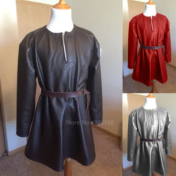 

Medieval Cosplay Costumes for Adult Men Halloween Carnival Fantasy Party Disguise PU Gothic Middle Ages Jackets Coat Clothing